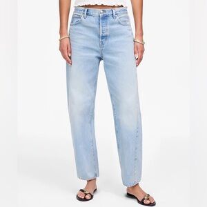 NWT Madewell Pieced Barrel-Leg Jeans in Foster Wash size 27